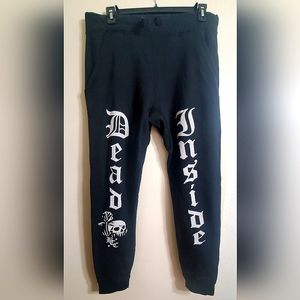 Large Blackcraft Cult "Dead Inside" Black Joggers